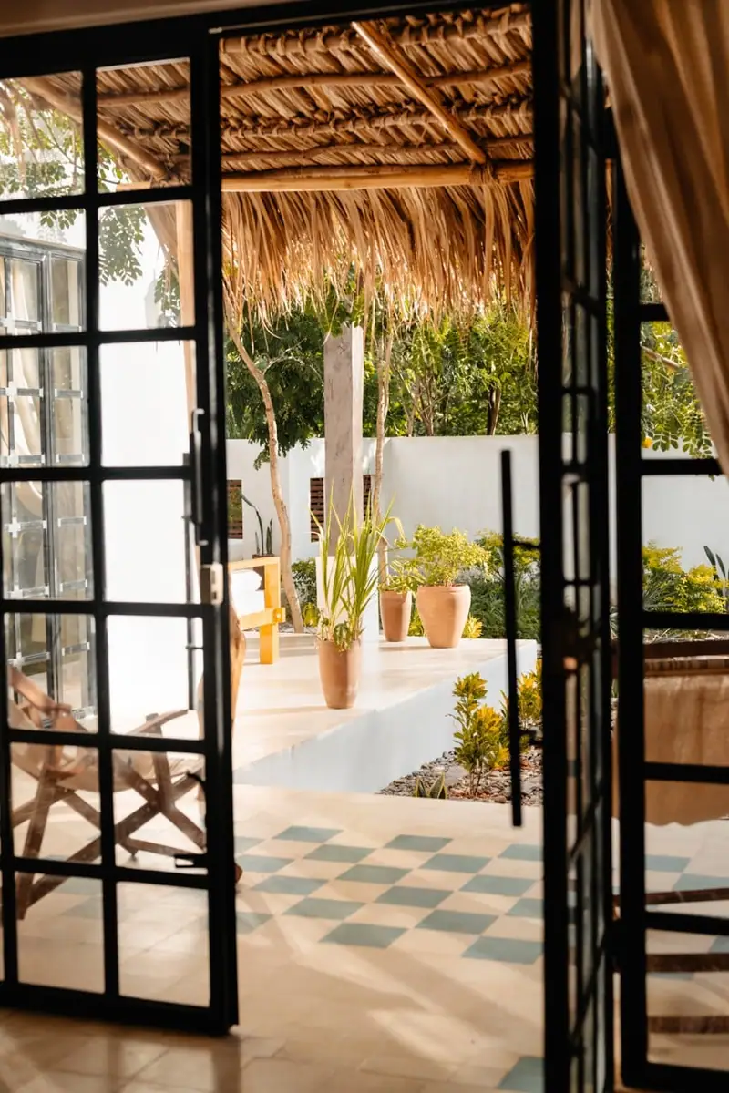 The French doors of Villa Mariposa