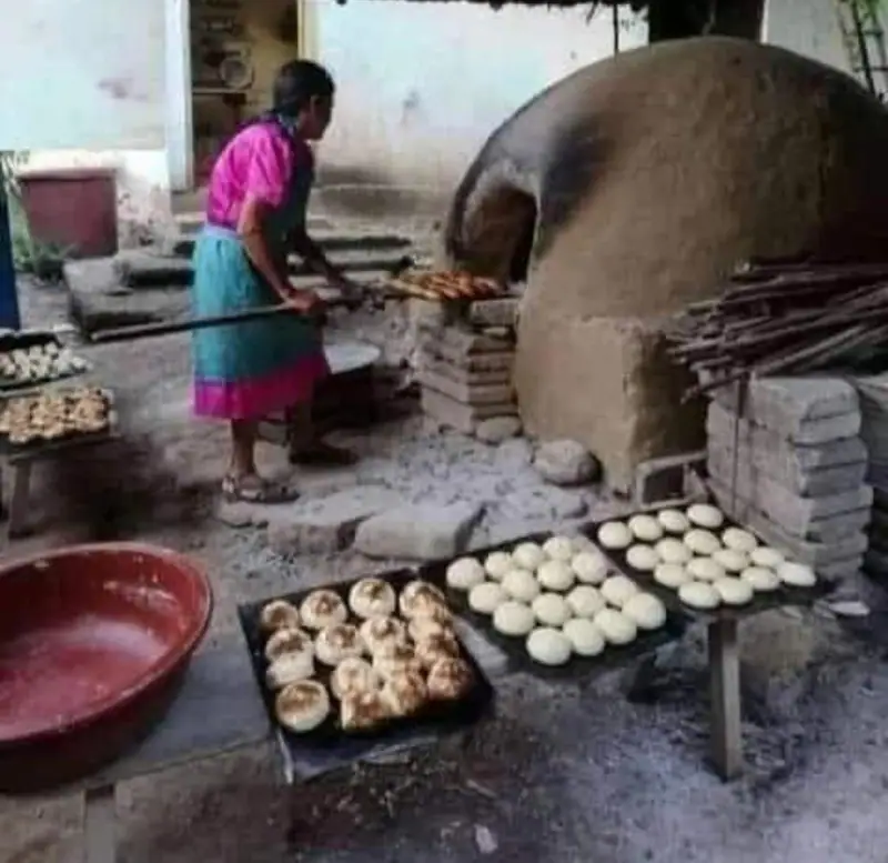 Bread baked in a wood oven